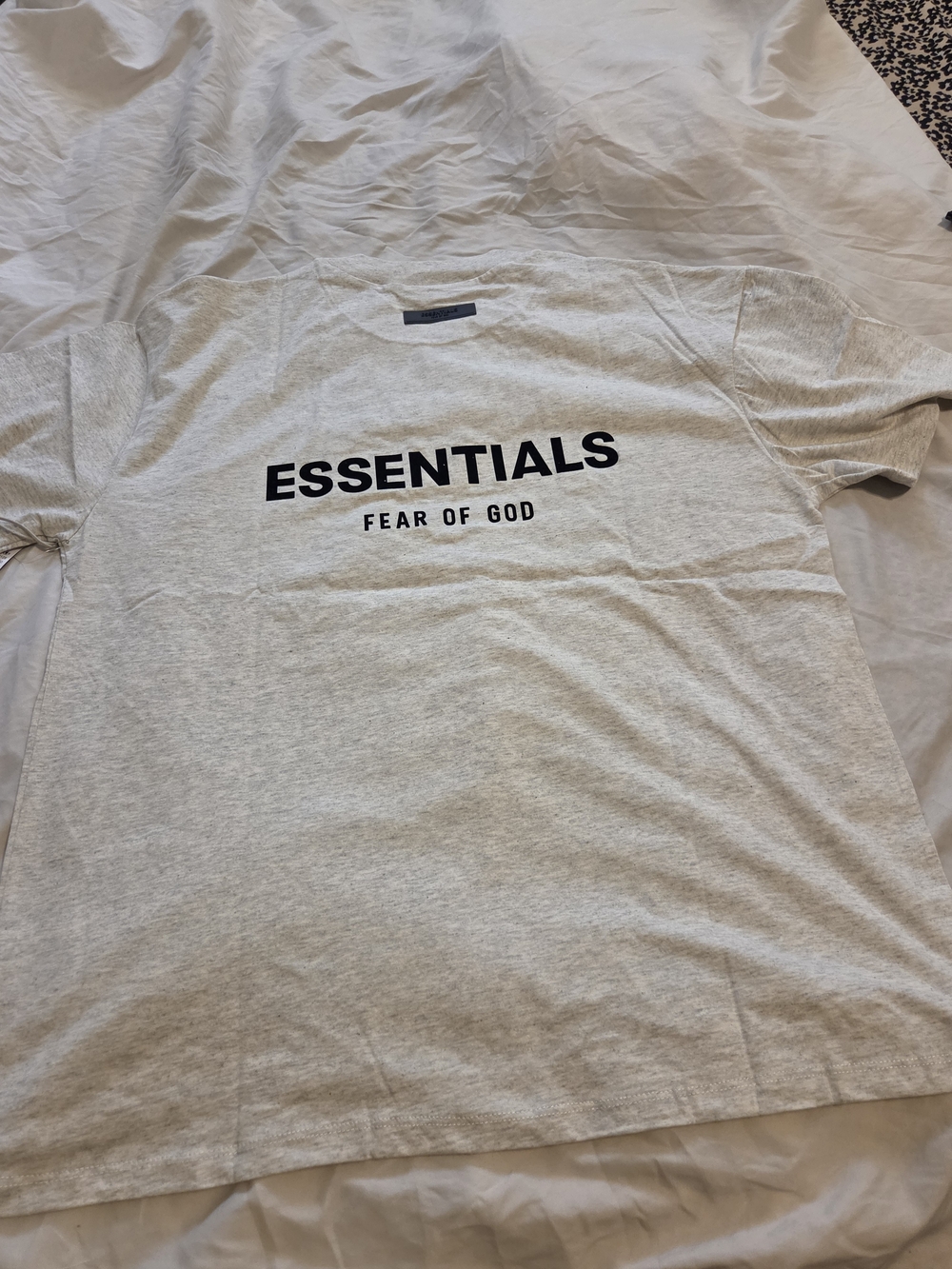 Fear of God Essentials Men's Logo Tee in Light Gray